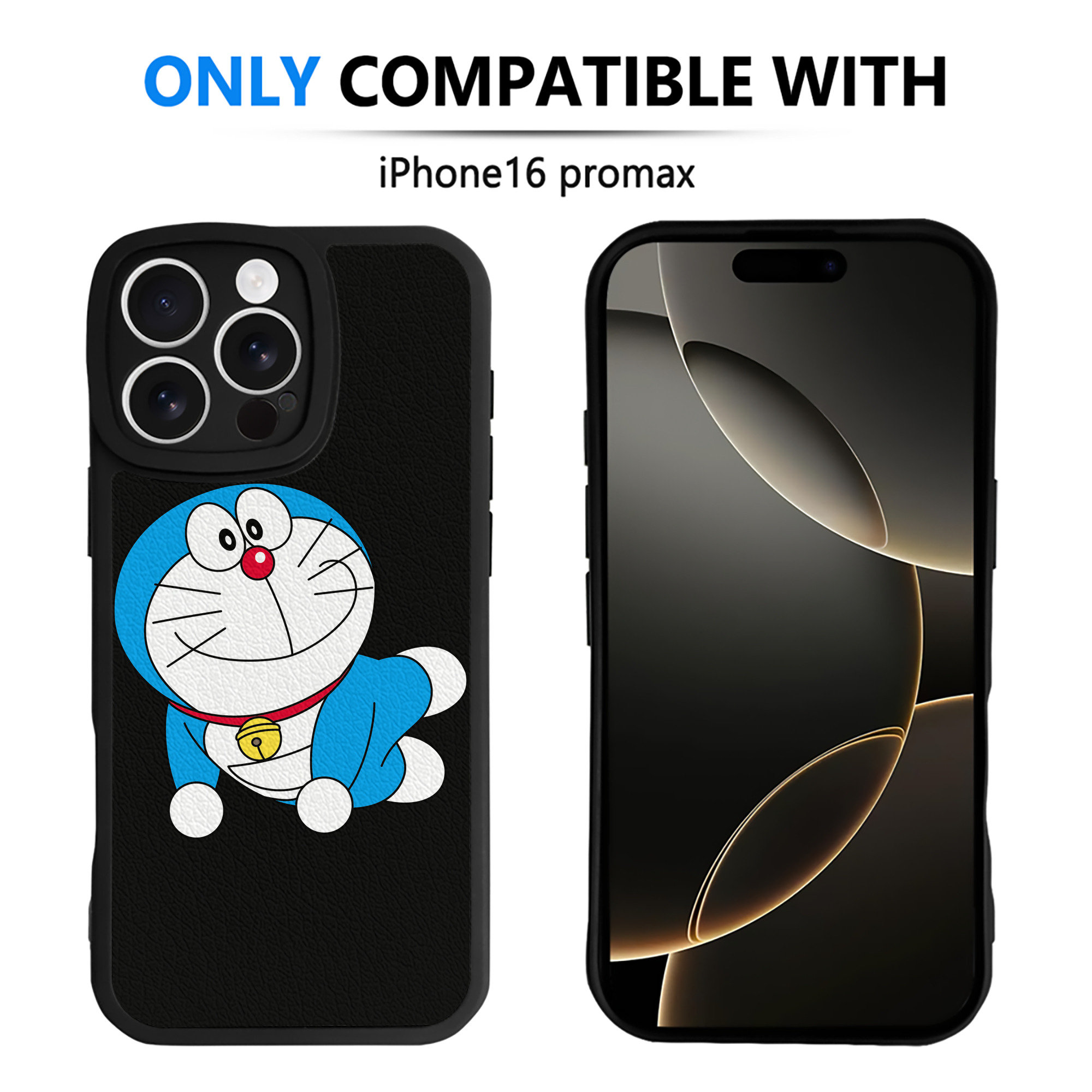 （画像用） ドラえもん Doraemon 【iPhone 16シリーズ対応】シリコンスマホケース（レザー調） 材質：シリコン